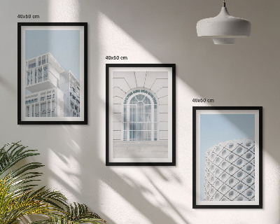 Kompozice obrazů na stěnu Geometrie moderní architektury