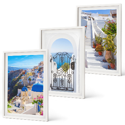 Kompozice obrazů na stěnu Architektura Santorini v Oii