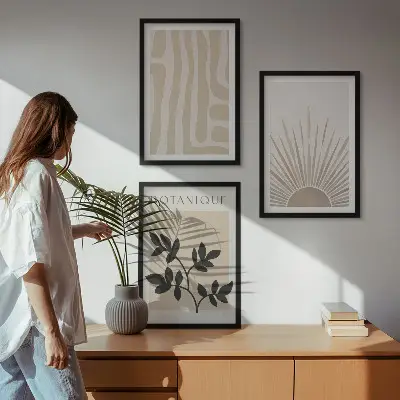Abstraktní rostlinné vzory sada 3 obrazů