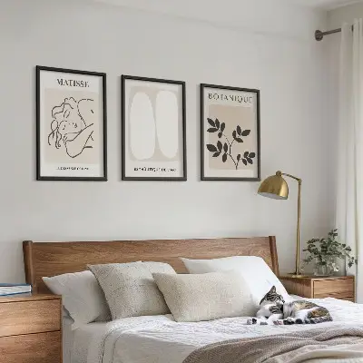 Sada obrazů do obývacího pokoje stylové obrazy s rostlinnými motivy od Matisse