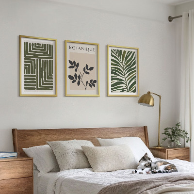 Sada 3 obrazů Botanický boho minimalismus