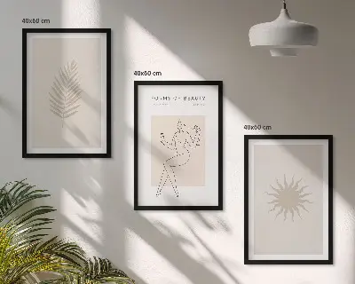 Kolekce minimalistických forem kompozice obrazů na stěnu