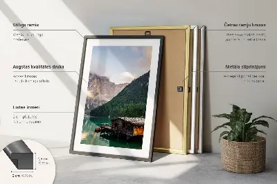 Sada obrazů do obývacího pokoje s květinovými listy a geometrickými vzory