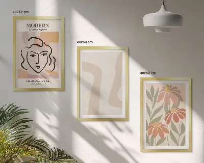 Sada obrazů do obývacího pokoje moderní abstraktní žena