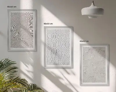 Sada 3 obrazů geometrické struktury s pískovými vzory