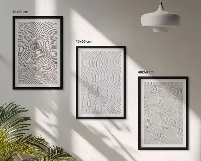 Sada 3 obrazů geometrické struktury s pískovými vzory