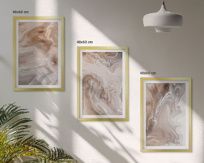 Kompozice obrazů na stěnu Abstraktní mramorový kámen