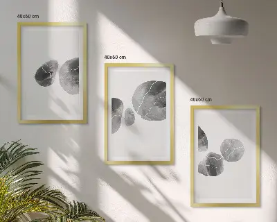 Sada 3 obrazů abstraktní umění s motivem šplouchající barvy