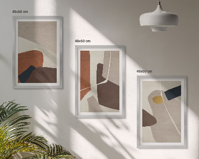 Sada obrazů do obývacího pokoje Abstraktní boho malba