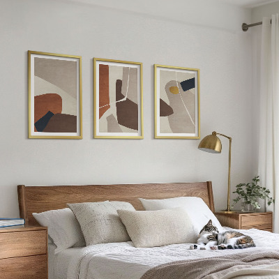 Sada obrazů do obývacího pokoje Abstraktní boho malba