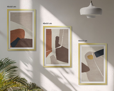 Sada obrazů do obývacího pokoje Abstraktní boho malba