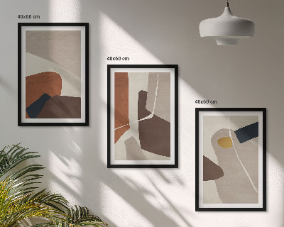 Sada obrazů do obývacího pokoje Abstraktní boho malba
