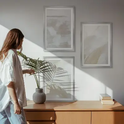 Abstraktní tahy štětcem sada 3 obrazů