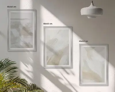 Abstraktní tahy štětcem sada 3 obrazů