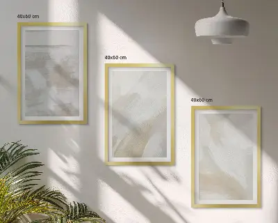 Abstraktní tahy štětcem sada 3 obrazů