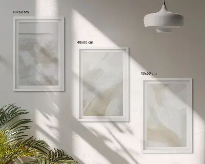 Abstraktní tahy štětcem sada 3 obrazů