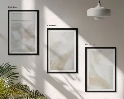 Abstraktní tahy štětcem sada 3 obrazů