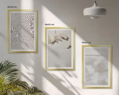 Sada obrazů do obývacího pokoje s motivem pískovcové boho textury