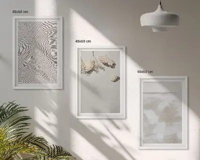Sada obrazů do obývacího pokoje s motivem pískovcové boho textury
