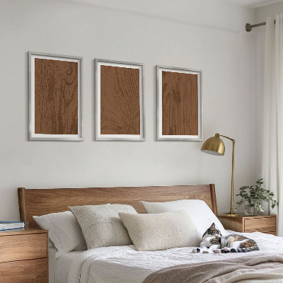 Sada obrazů do obývacího pokoje Minimalismus textury kůry dřeva