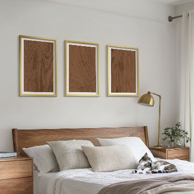 Sada obrazů do obývacího pokoje Minimalismus textury kůry dřeva