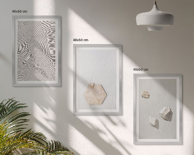 Sada 3 obrazů Lehké boho pískové textury