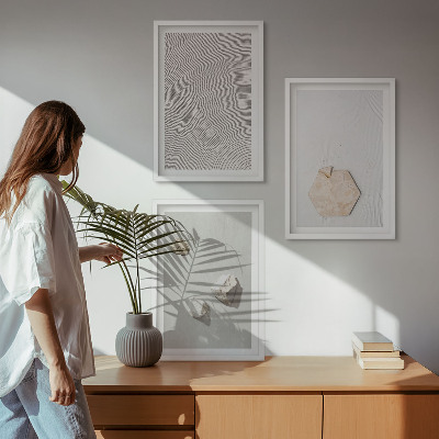 Sada 3 obrazů Lehké boho pískové textury