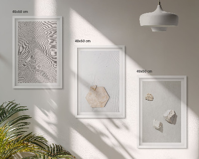 Sada 3 obrazů Lehké boho pískové textury