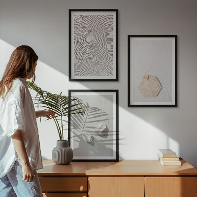 Sada 3 obrazů Lehké boho pískové textury