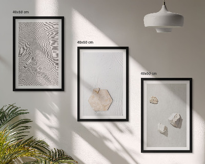 Sada 3 obrazů Lehké boho pískové textury