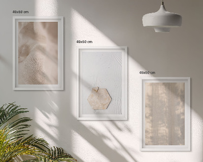 Sada obrazů do obývacího pokoje Jemné textury boho příroda