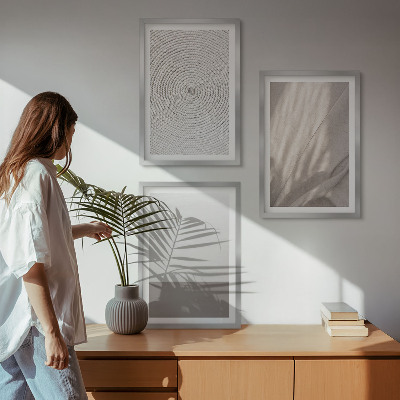 Sada 3 obrazů Přírodní boho textury