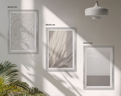Sada 3 obrazů Přírodní boho textury