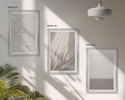 Přírodní boho textury sada 3 obrazů