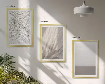 Přírodní boho textury sada 3 obrazů