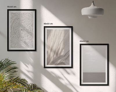 Sada 3 obrazů Přírodní boho textury