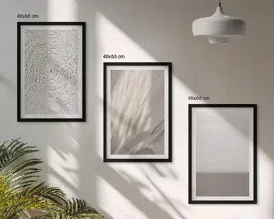 Přírodní boho textury sada 3 obrazů