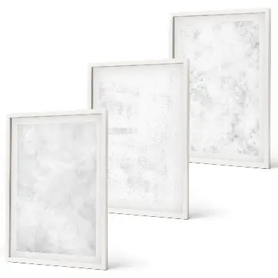 Sada 3 obrazů minimalistické pozadí s bílými skvrnami