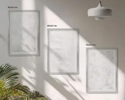 Sada 3 obrazů minimalistické pozadí s bílými skvrnami