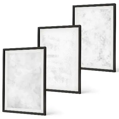 Sada 3 obrazů minimalistické pozadí s bílými skvrnami