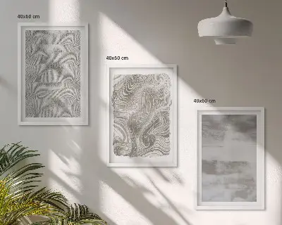Sada obrazů do obývacího pokoje s průmyslovými abstraktními vzory
