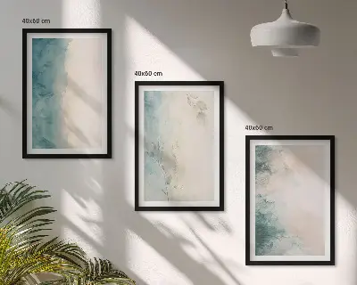 Sada 3 obrazů minimalismus akvarelové plátno