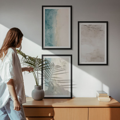 Sada obrazů do obývacího pokoje Jemné akvarelové textury