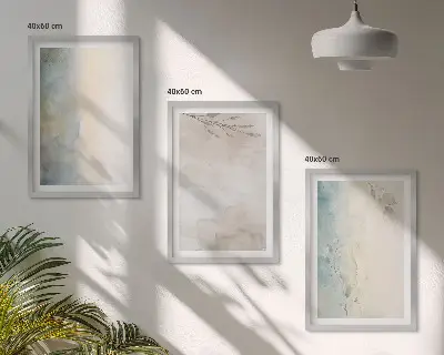 Sada 3 akvarelových obrazů jemné kartonové provedení