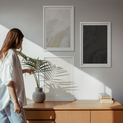 Sada 3 obrazů Struktury odstínů minimalismu