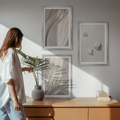Sada obrazů do obývacího pokoje Detailní záběry struktury v boho stylu