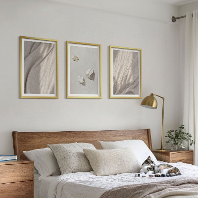Sada obrazů do obývacího pokoje Detailní záběry struktury v boho stylu