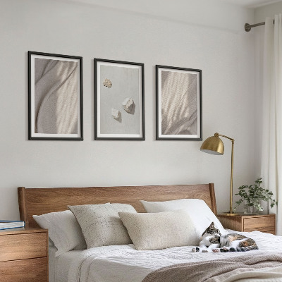 Sada obrazů do obývacího pokoje Detailní záběry struktury v boho stylu