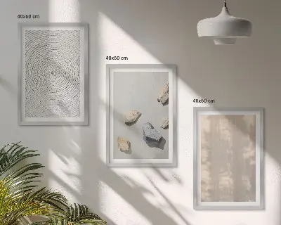 Sada 3 obrazů boho přírodní textury