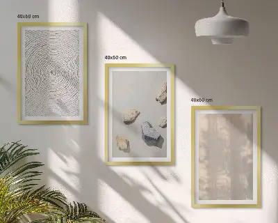 Sada 3 obrazů boho přírodní textury